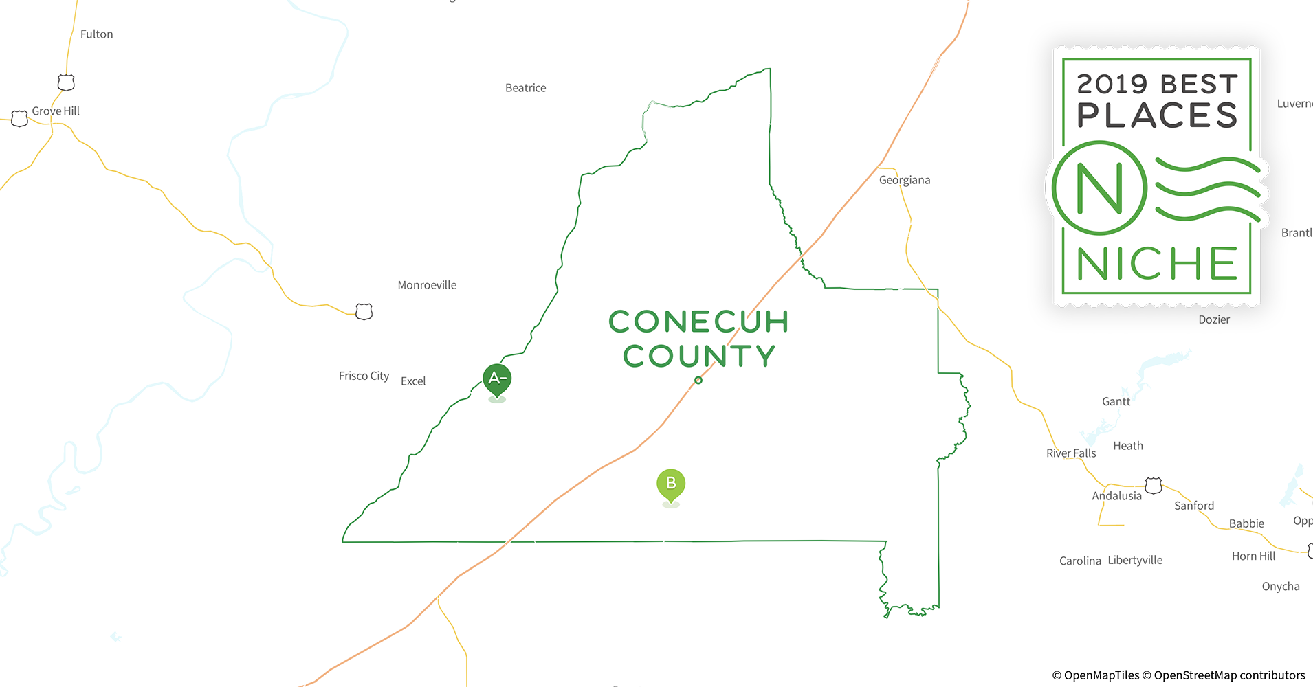 2019 Safe Places to Live in Conecuh County, AL Niche