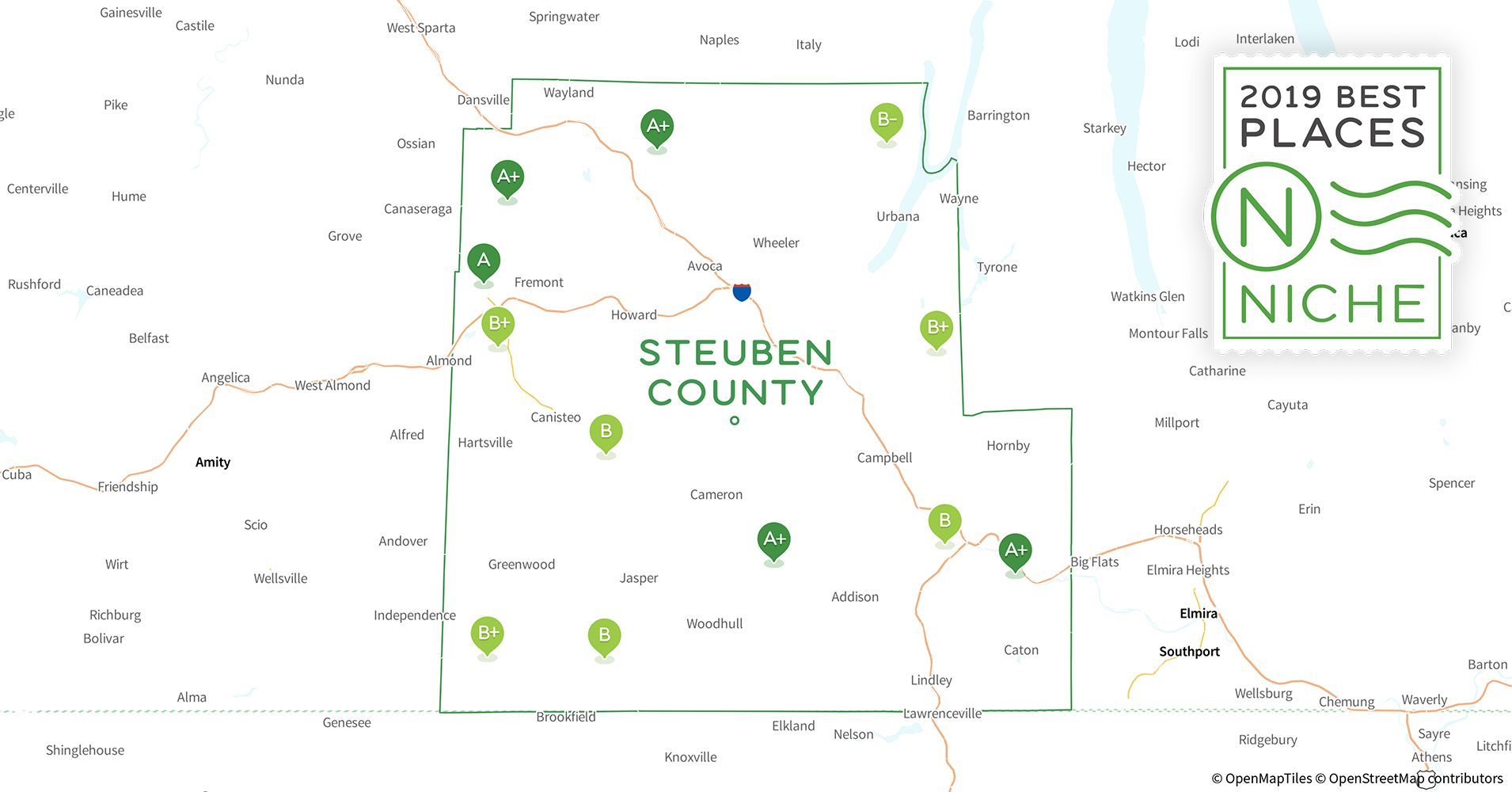 Steuben County Map