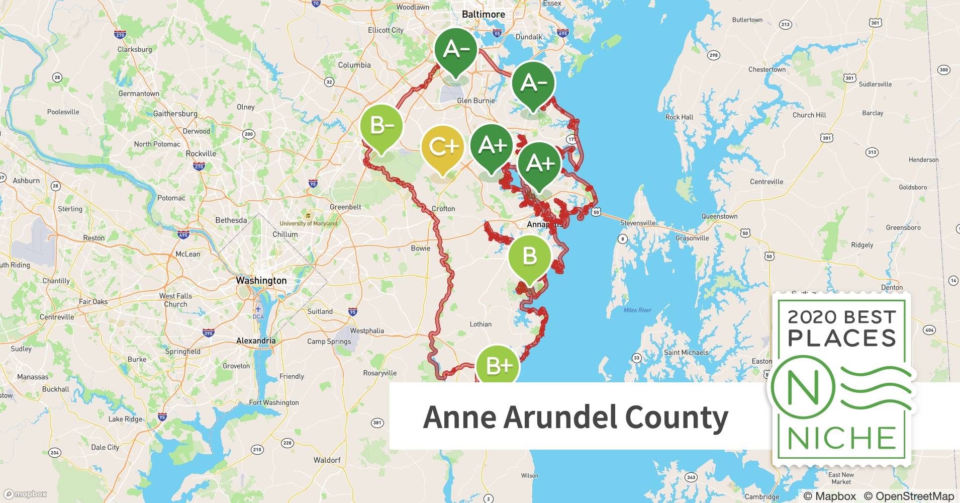 2020 Best Places To Live In Anne Arundel County MD Niche