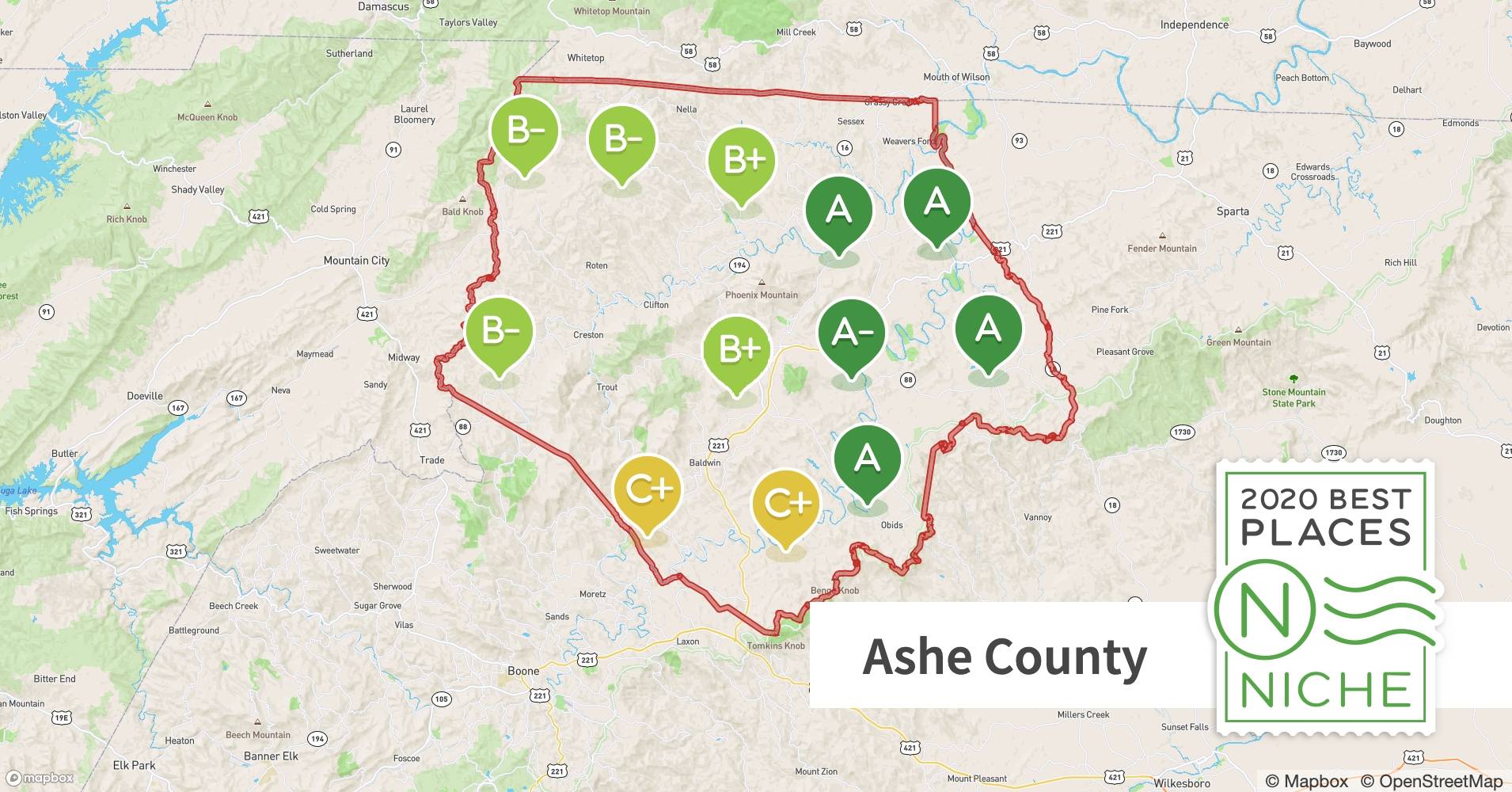 2020 Safe Places to Live in Ashe County, NC Niche