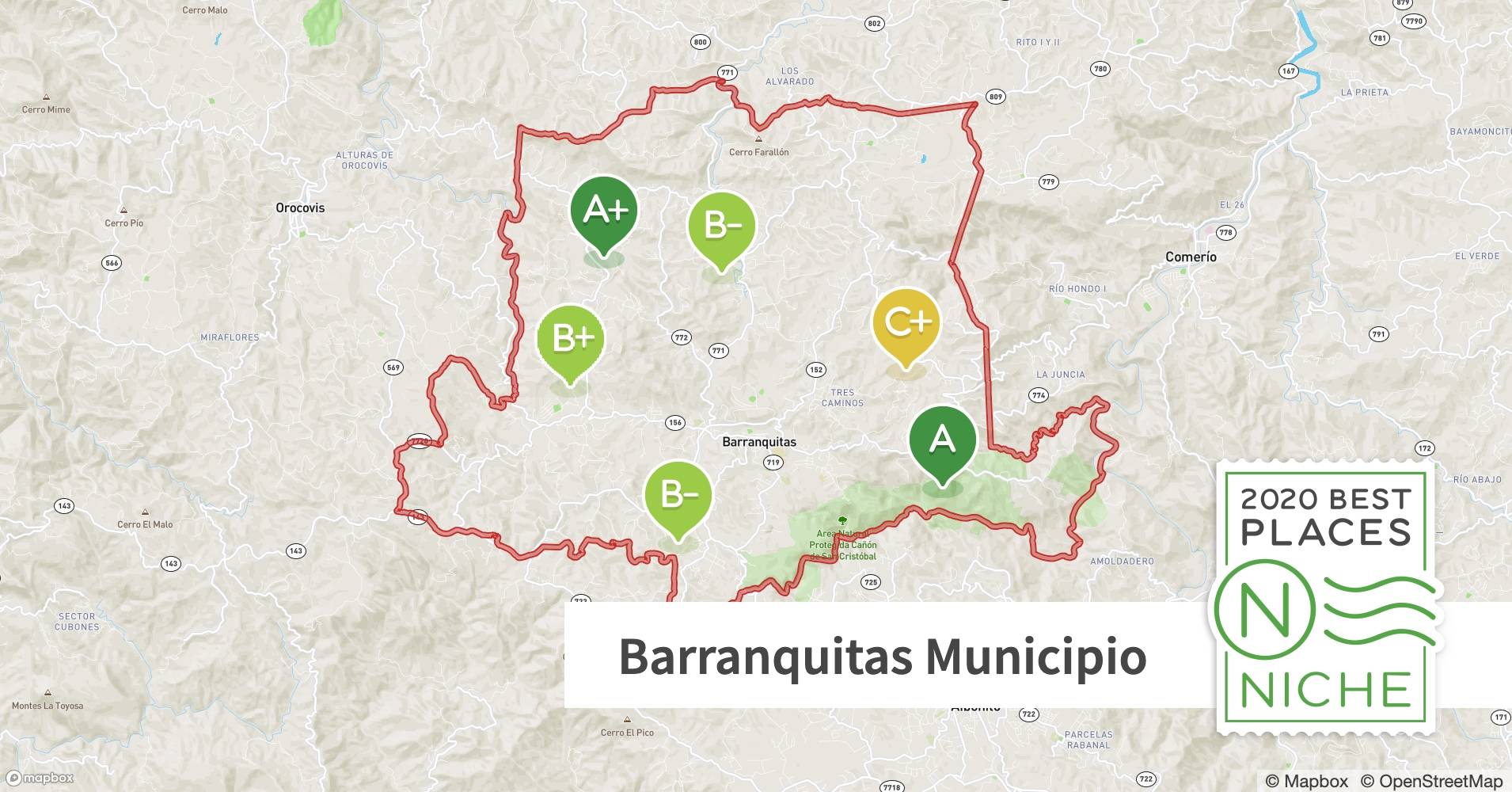 Mapa De Barranquitas Puerto Rico