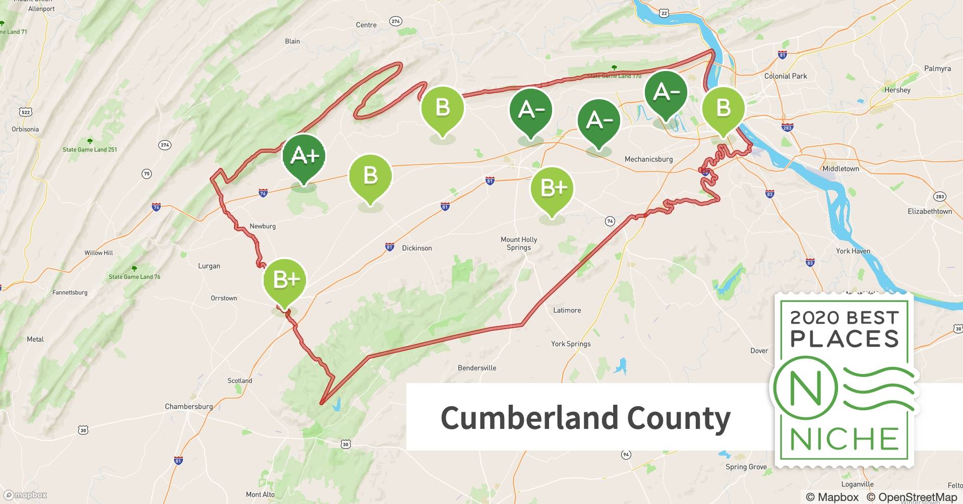 2020 Safe Places to Live in Cumberland County, PA Niche