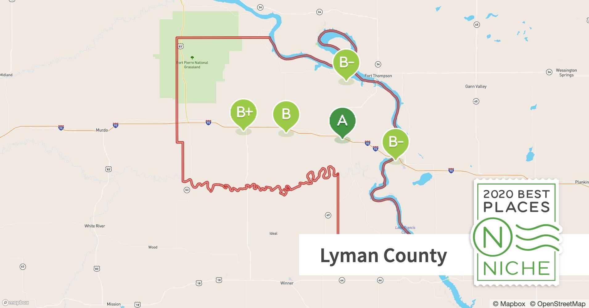 Elevation Map Of Lyman County Sd Usa Topographic Map vrogue.co