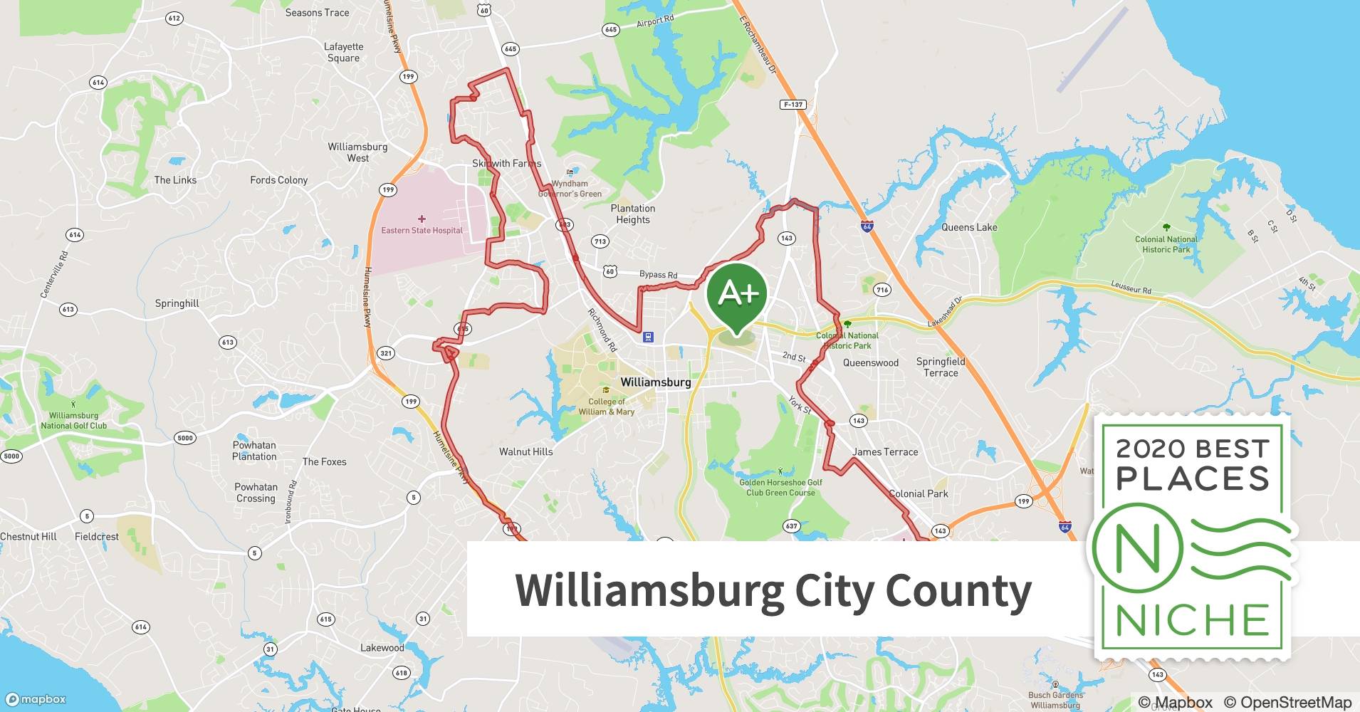 2020 Safe Places to Live in Williamsburg City County, Niche