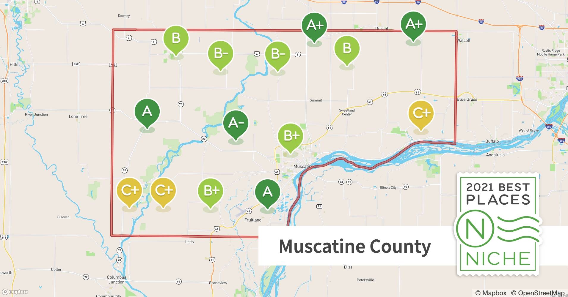2021 Safe Places to Live in Muscatine County, IA Niche