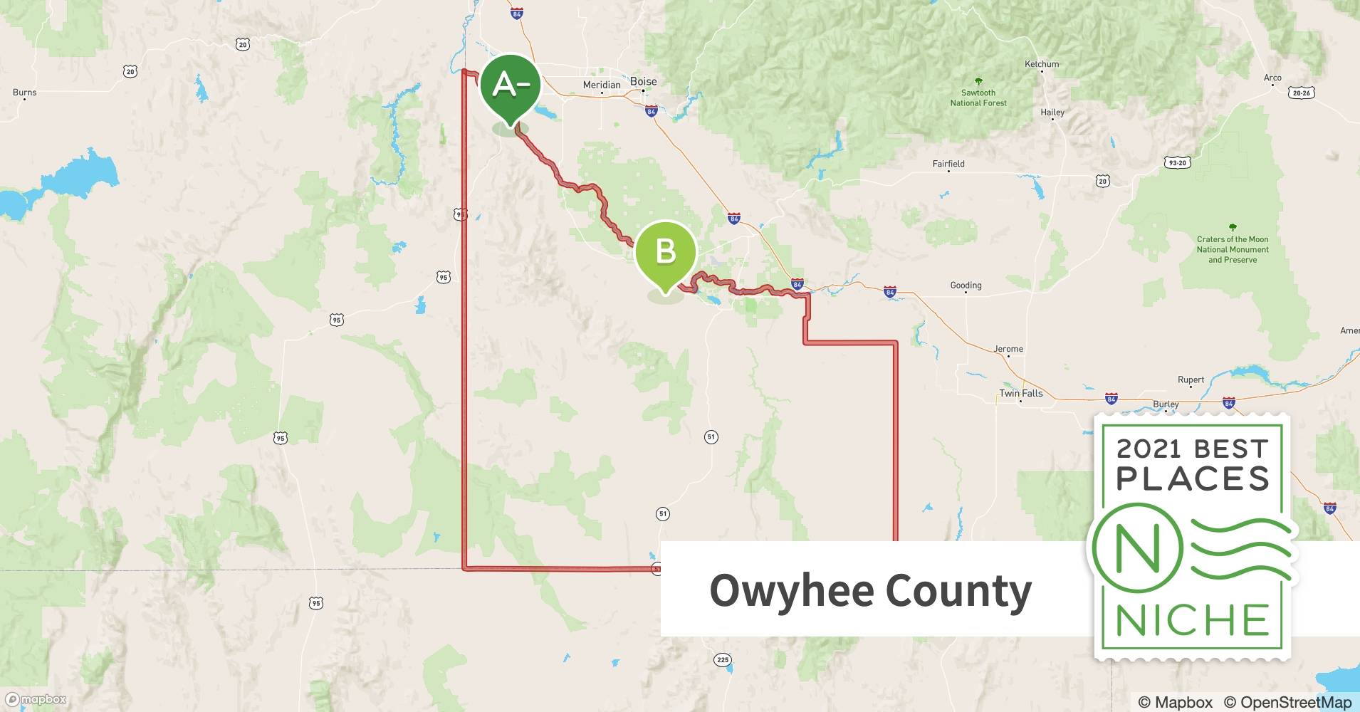 Owyhee County Map