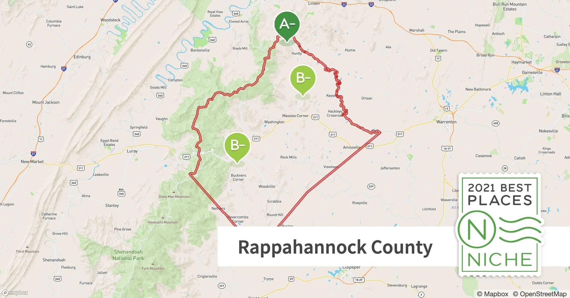 Rappahannock County ZIP Codes with the Best Public Schools Niche