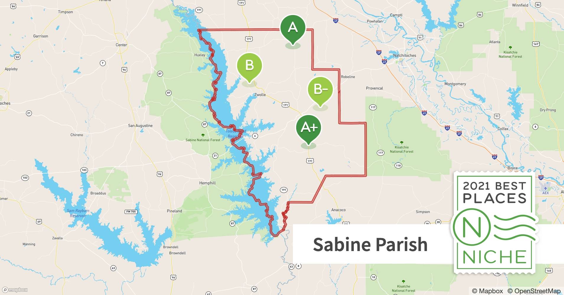 2021 Safe Places to Live in Sabine Parish, LA Niche