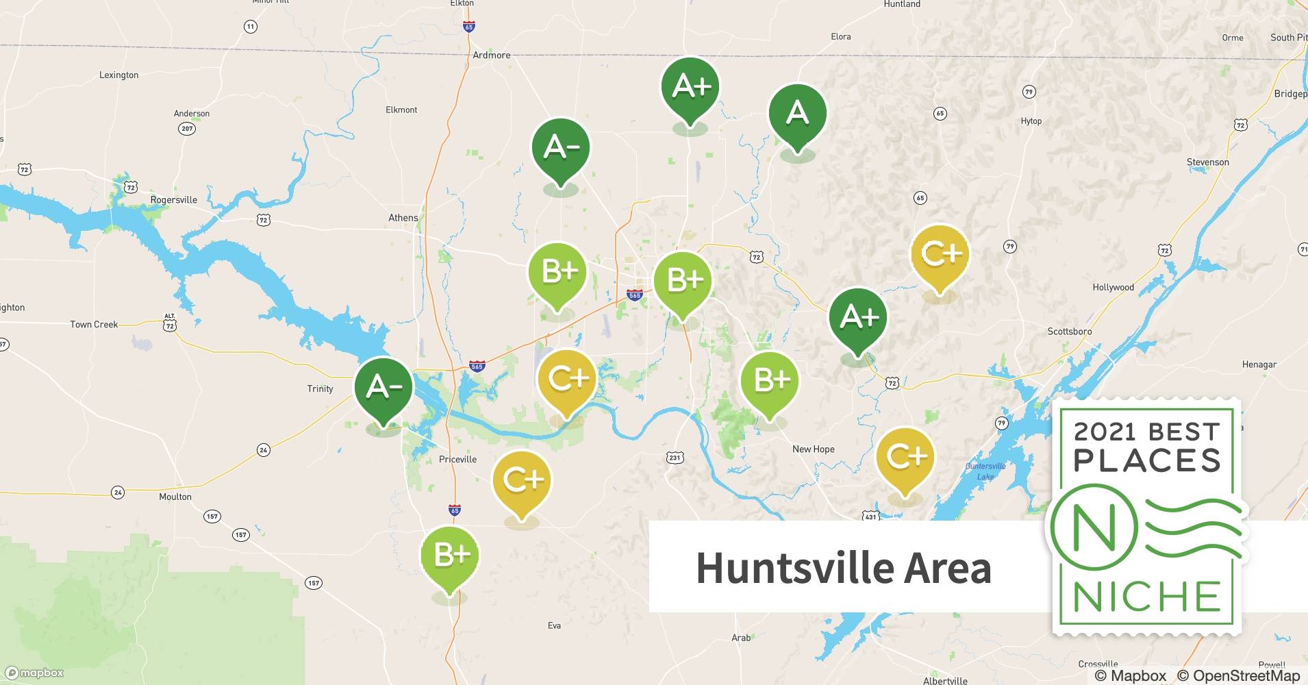 2021 Best Huntsville Area Suburbs to Live Niche