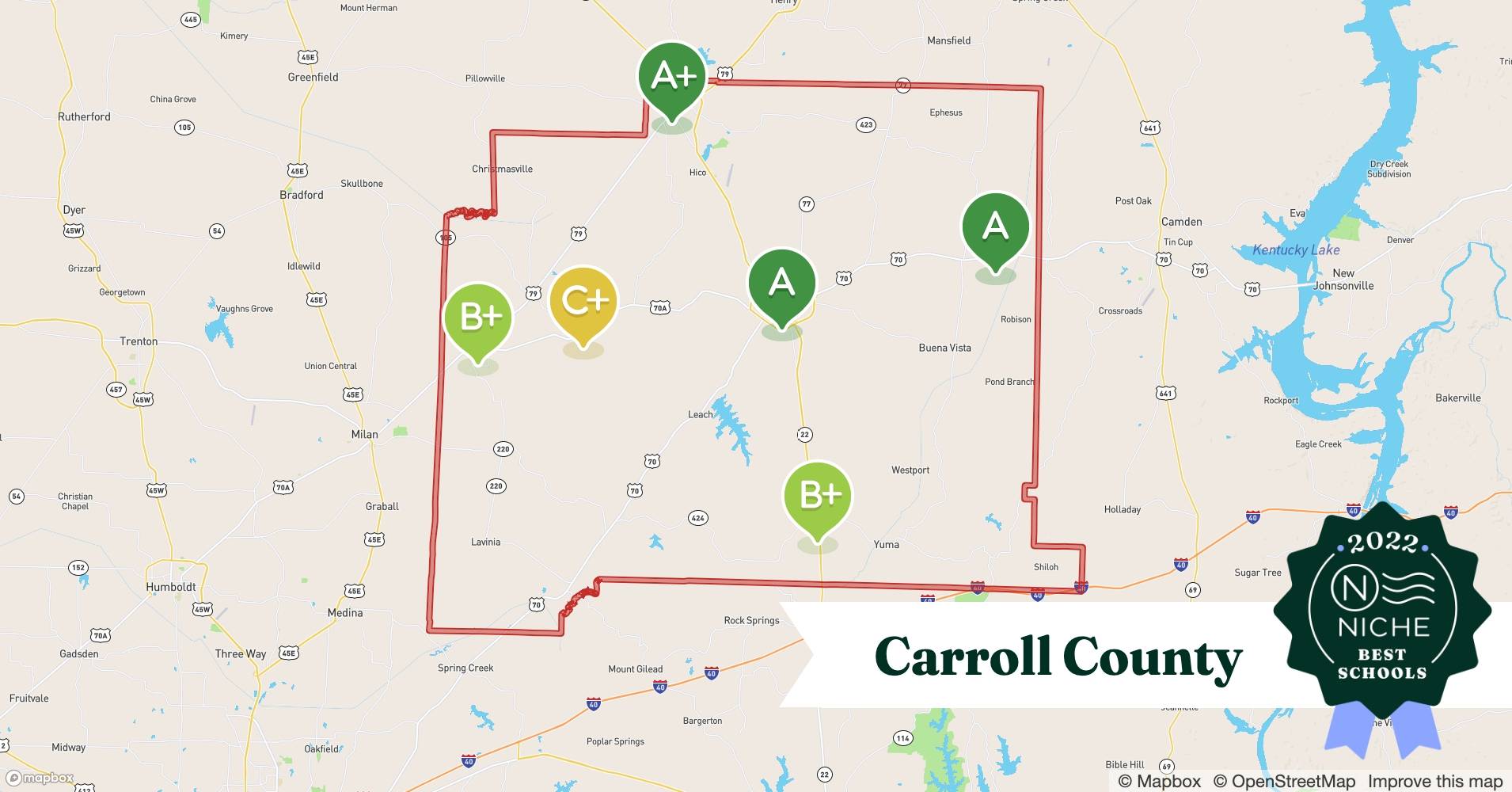Carroll County Ga Zoning Map School Districts In Carroll County, Tn - Niche
