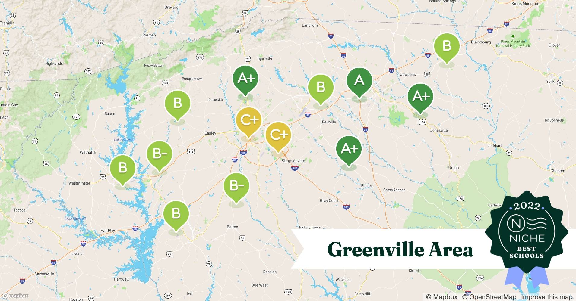 Greenville County District Map 2022 Best School Districts In The Greenville Area - Niche