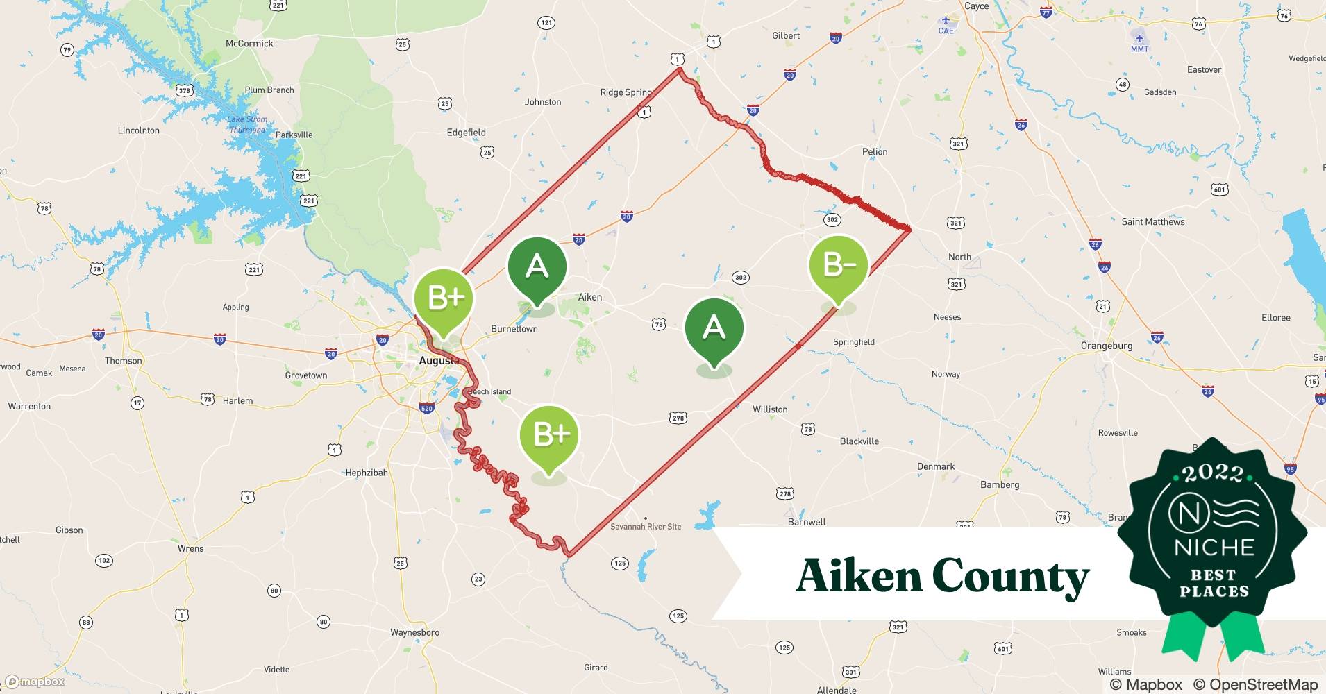 Aiken Sc Zip Code Map Best Aiken County Zip Codes To Live In - Niche