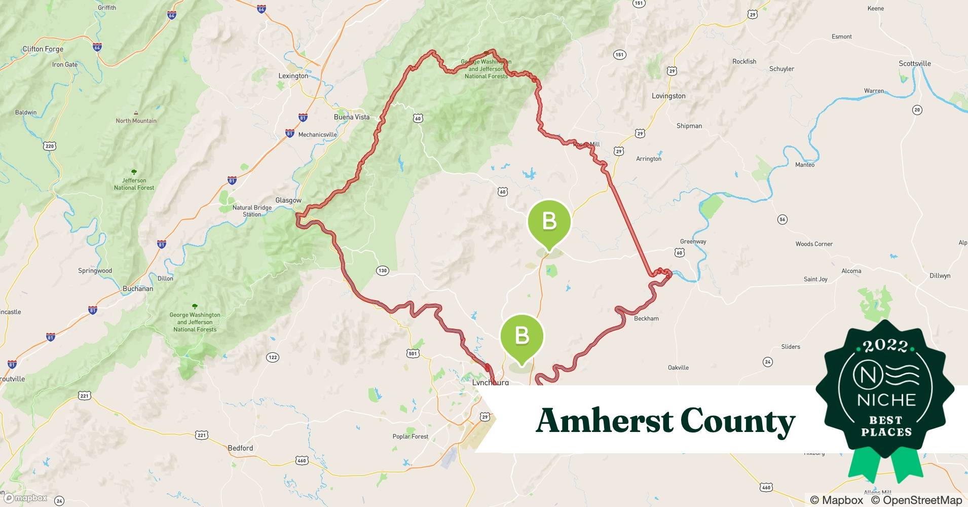 Compare Cost of Living in Amherst County, VA Niche