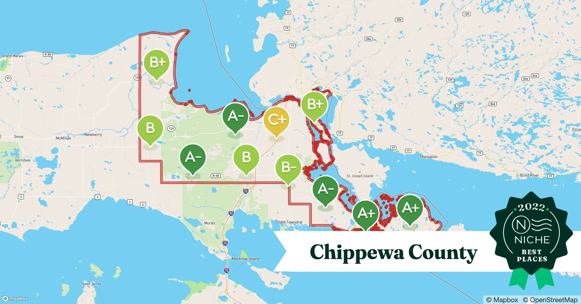 2022 Best ZIP Codes to Buy a House in Chippewa County, MI Niche
