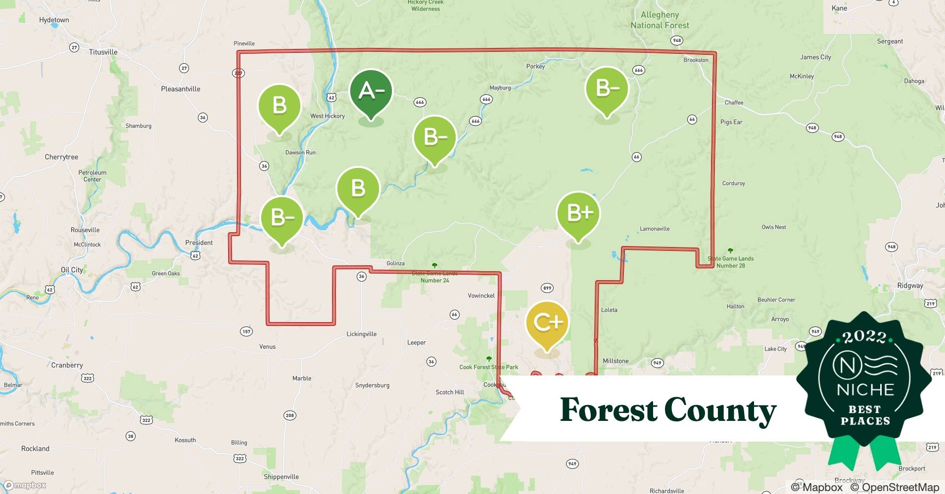 2022 Most Diverse Places to Live in Forest County, PA Niche