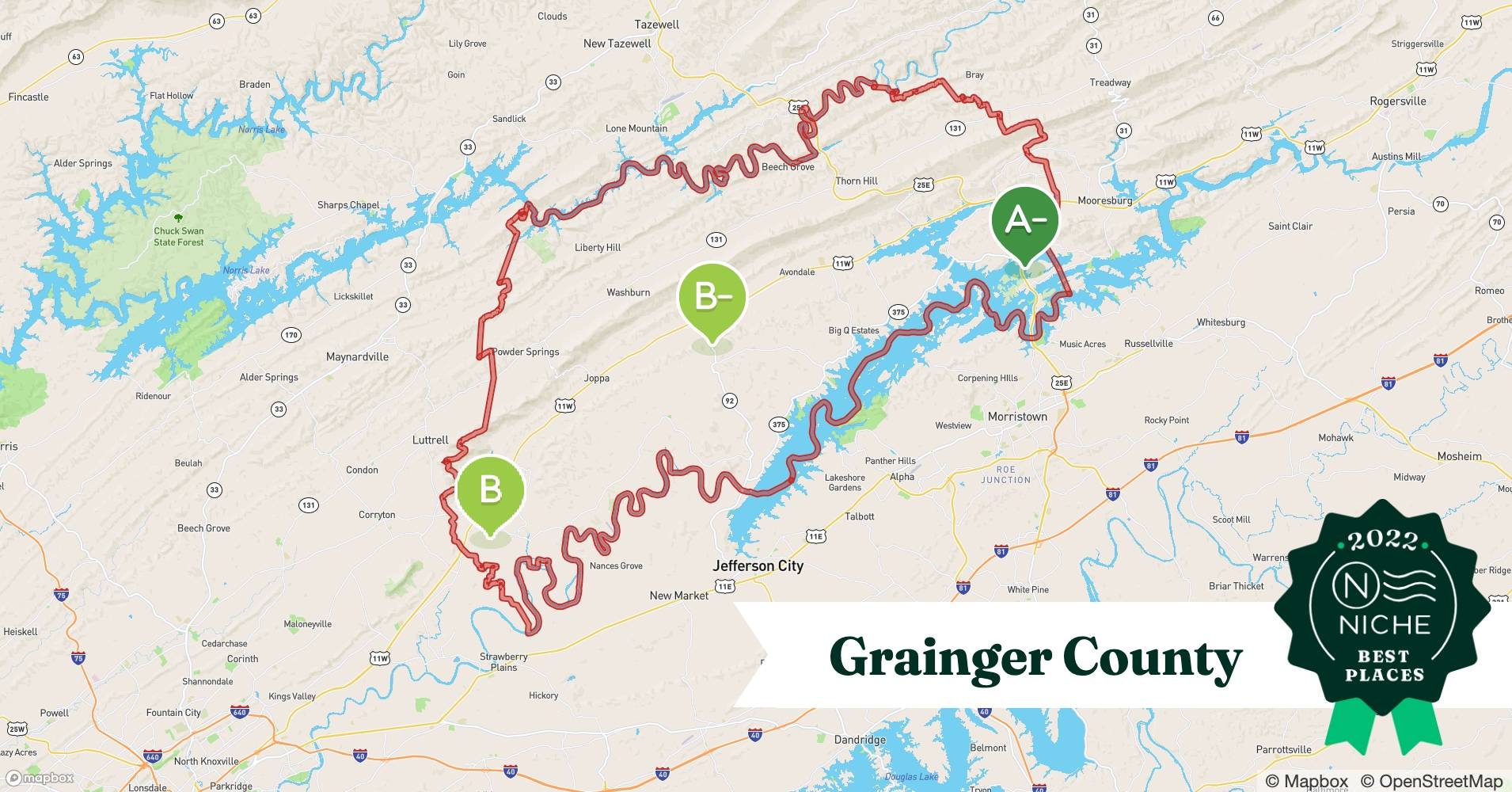 2022 Best Grainger County ZIP Codes to Raise a Family Niche