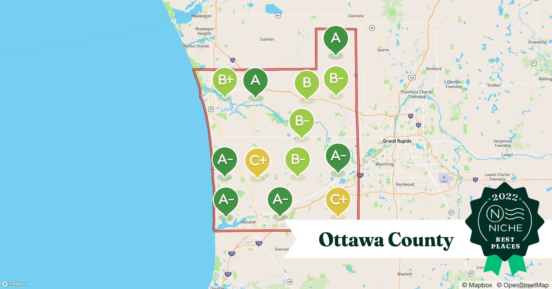 Ottawa County ZIP Codes with the Best Public Schools Niche
