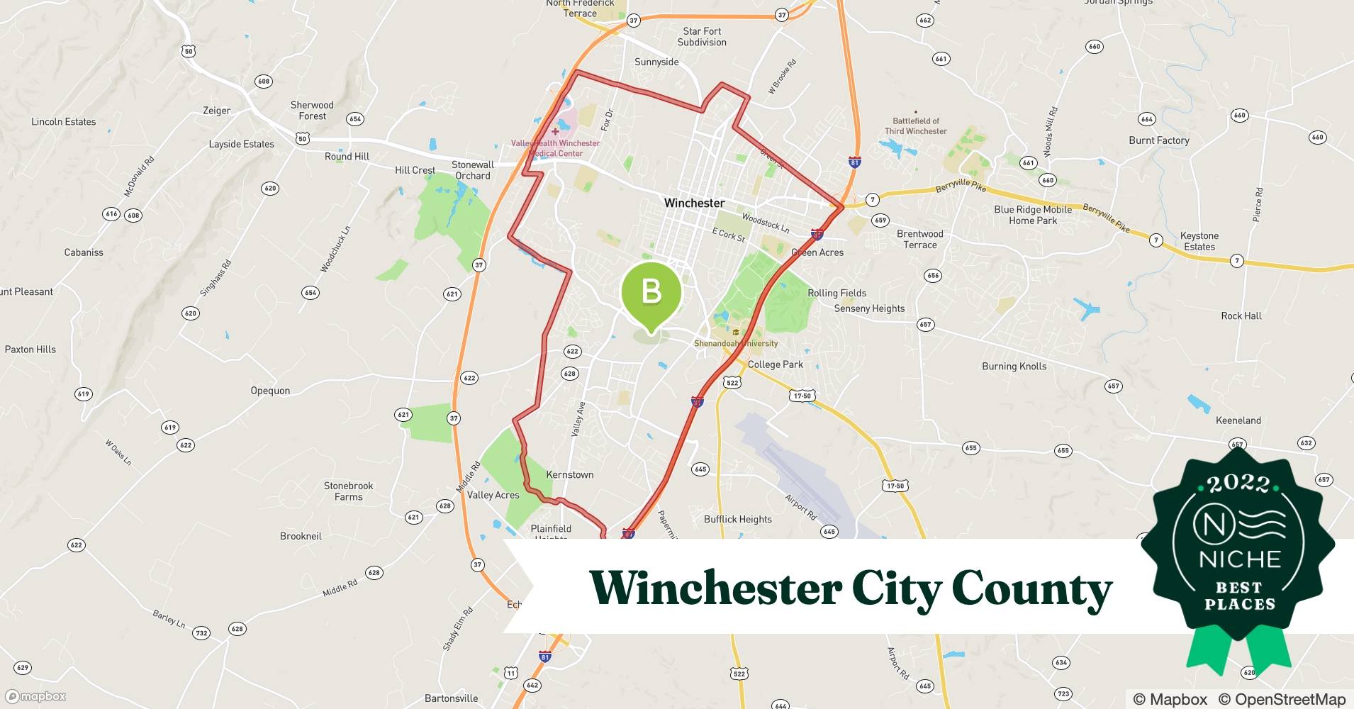 2022 Safe Places to Live in Winchester City County, Niche
