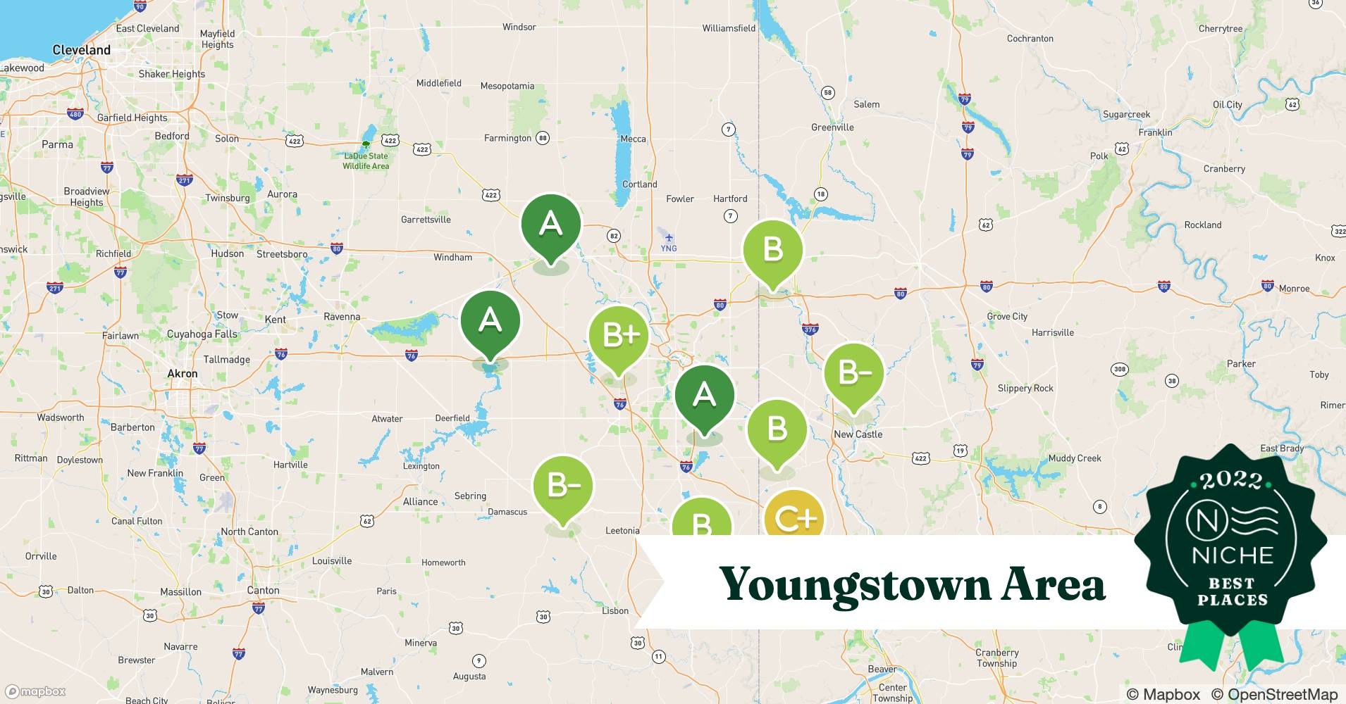 2022 Safe Suburbs of Youngstown Area Niche