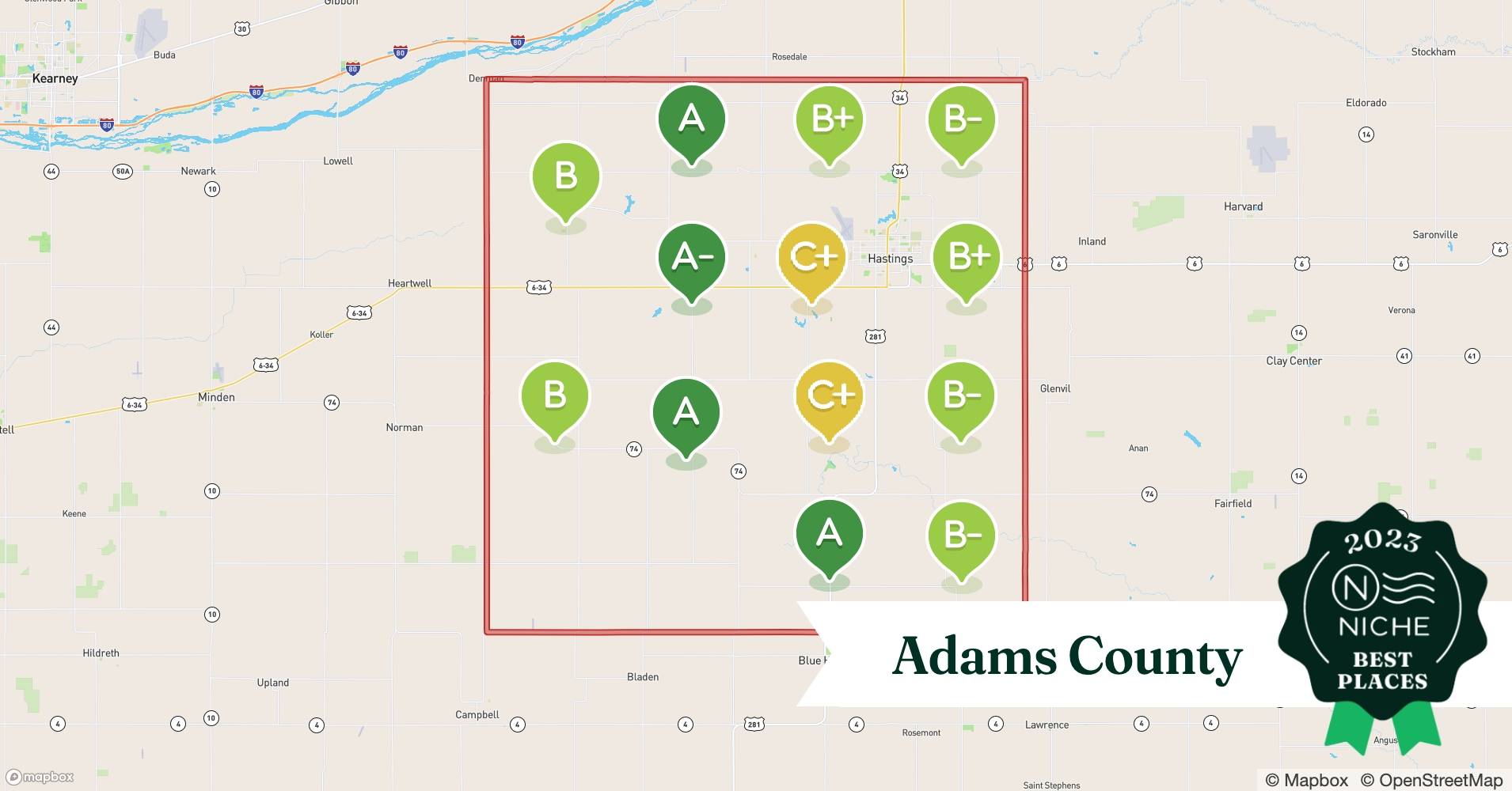 2023 Safe Places to Live in Adams County, NE Niche
