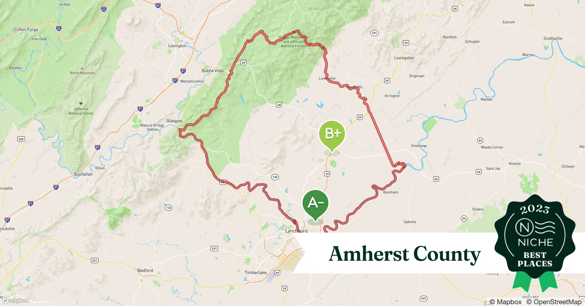 Compare Cost of Living in Amherst County, VA Niche