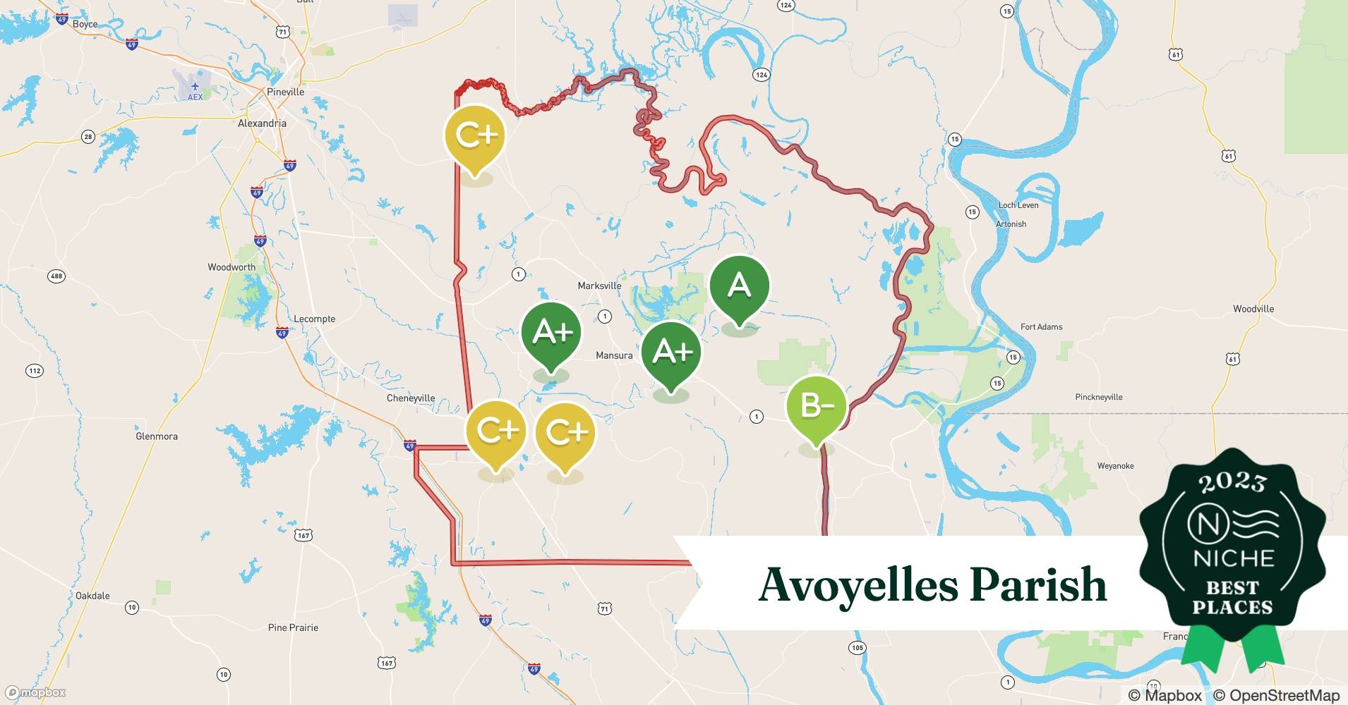 2023 Best Avoyelles Parish ZIP Codes to Raise a Family Niche