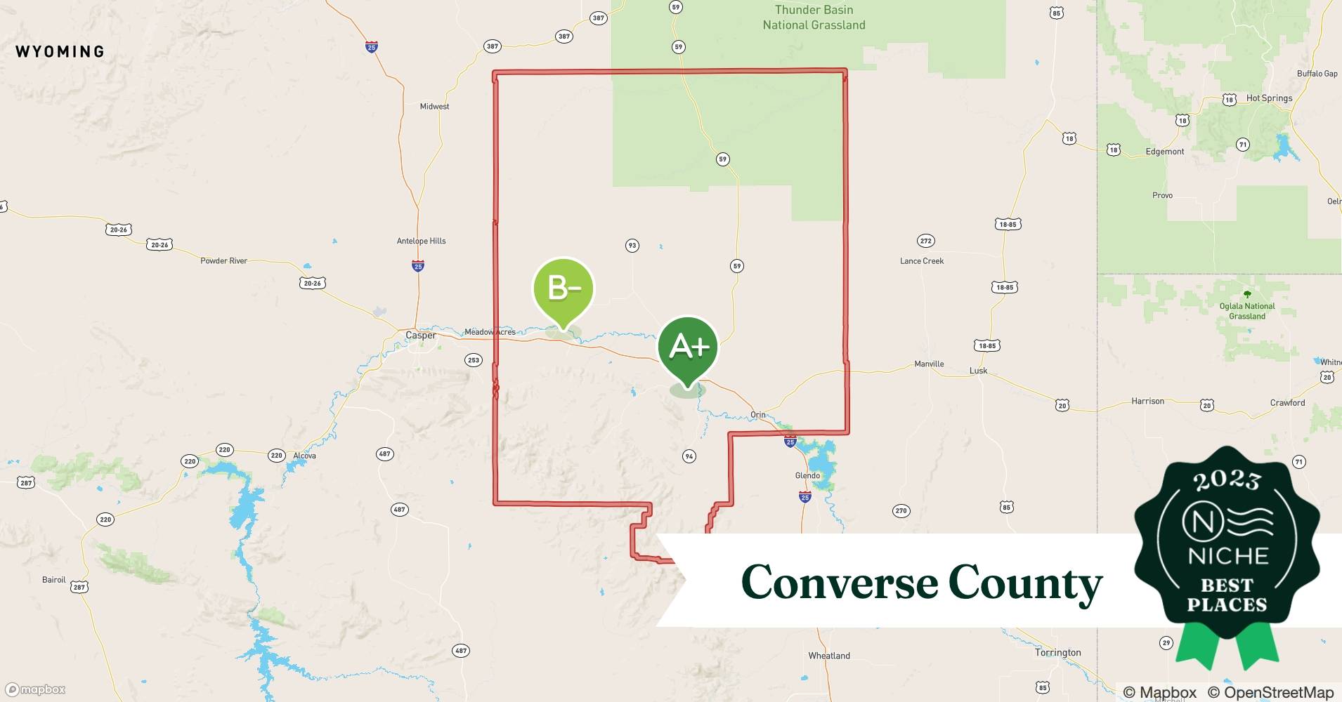2023 Safe Places to Live in Converse County, WY Niche