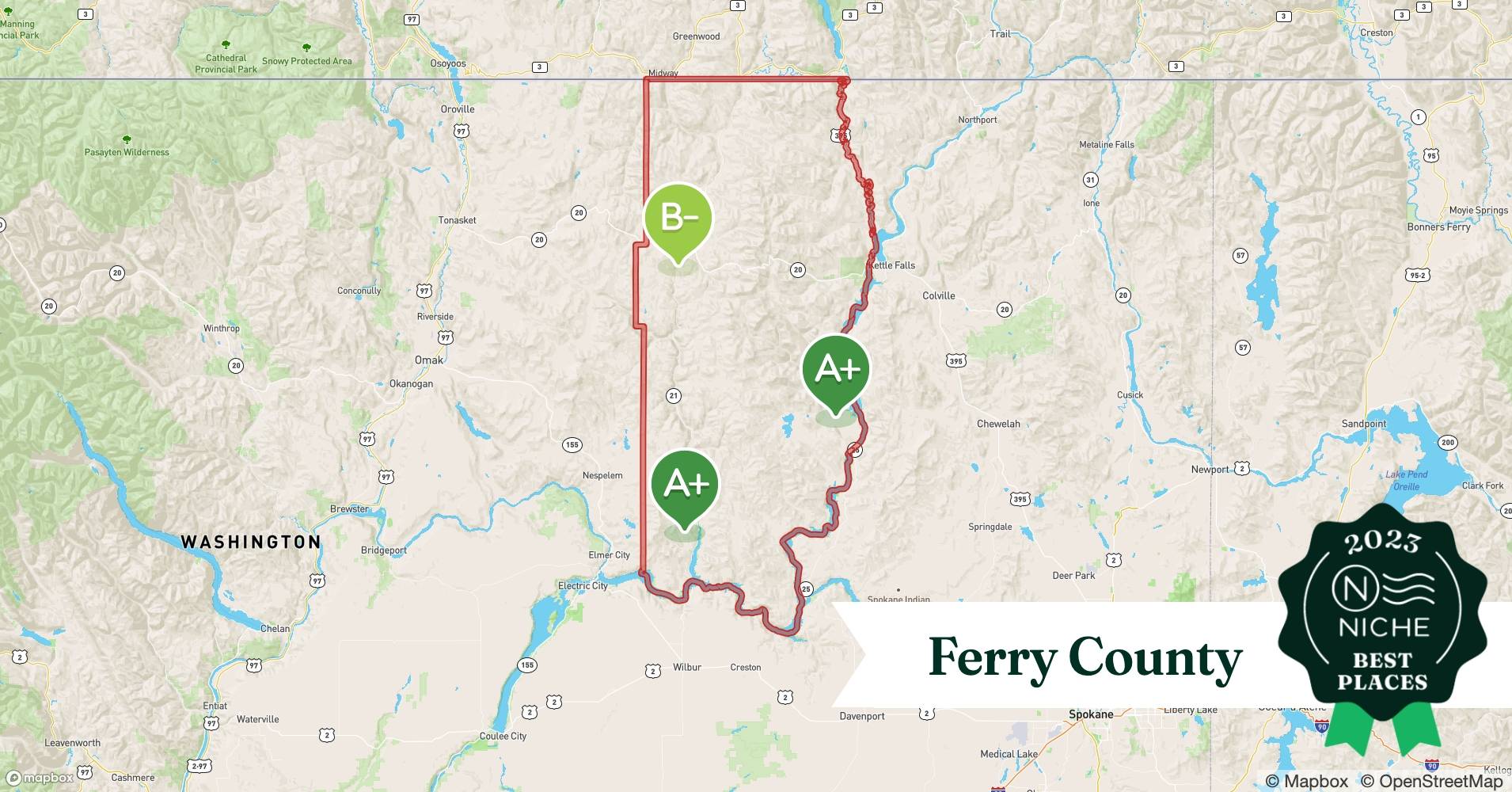 2023 Best Ferry County ZIP Codes to Raise a Family Niche