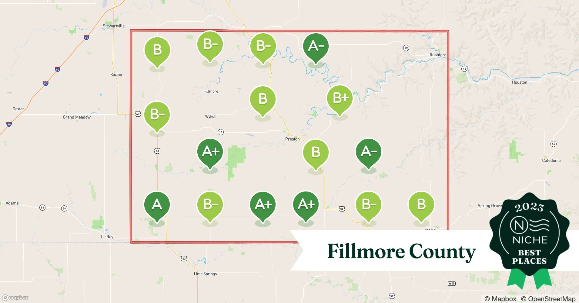 2023 Best Fillmore County ZIP Codes to Raise a Family Niche