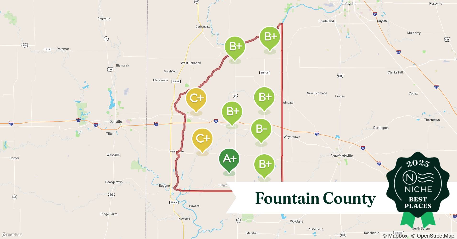 2023 Best Fountain County ZIP Codes to Raise a Family Niche