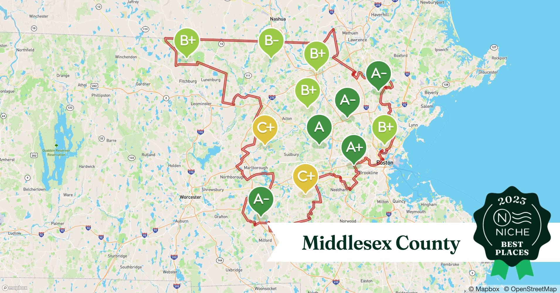 2023 Best Places to Live in Middlesex County, MA Niche