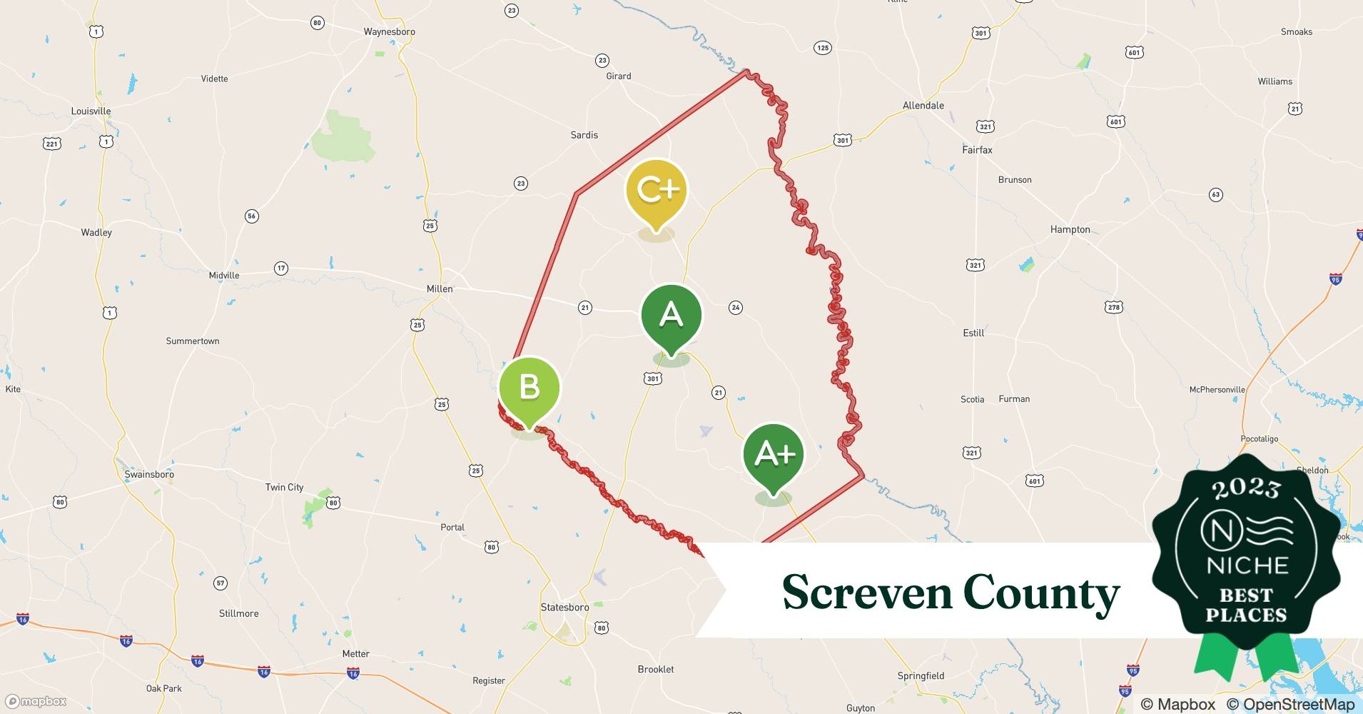 2023 Best Screven County ZIP Codes to Raise a Family Niche