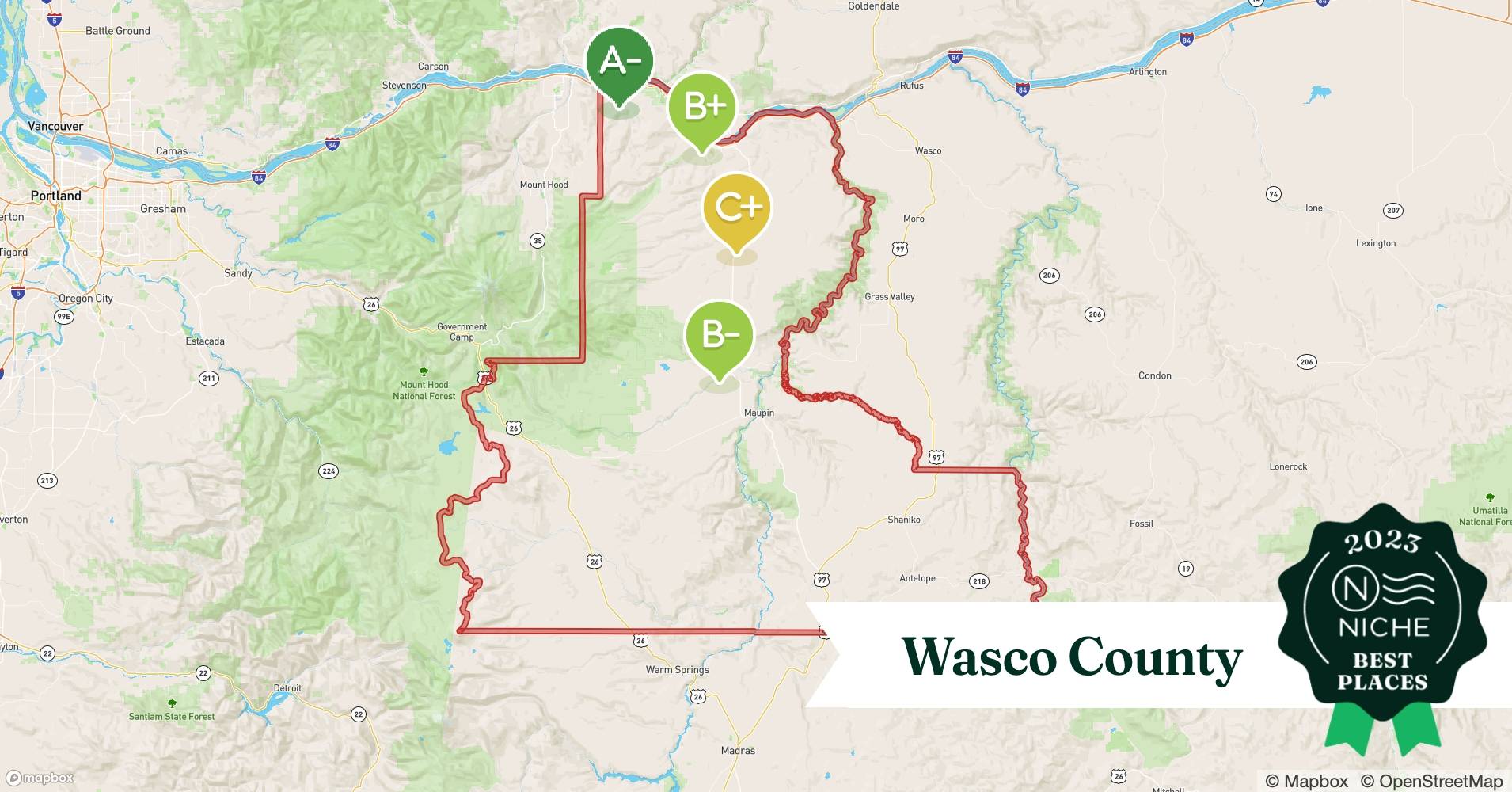 2023 Best Wasco County ZIP Codes to Raise a Family Niche