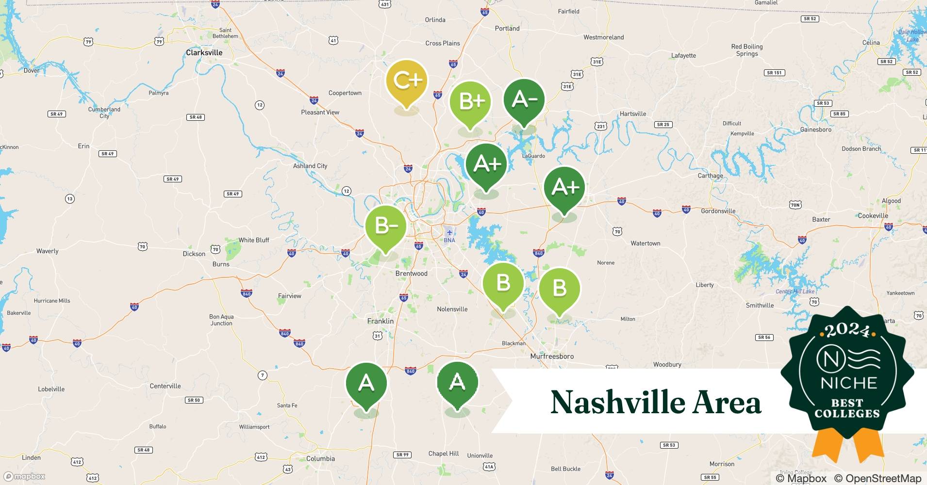 2024 Best Colleges in Nashville Area - Niche