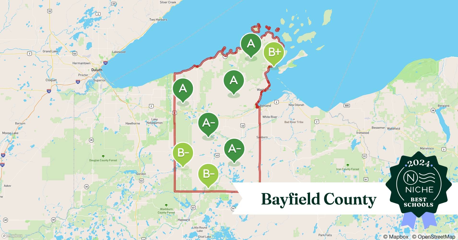School Districts in Bayfield County, WI Niche