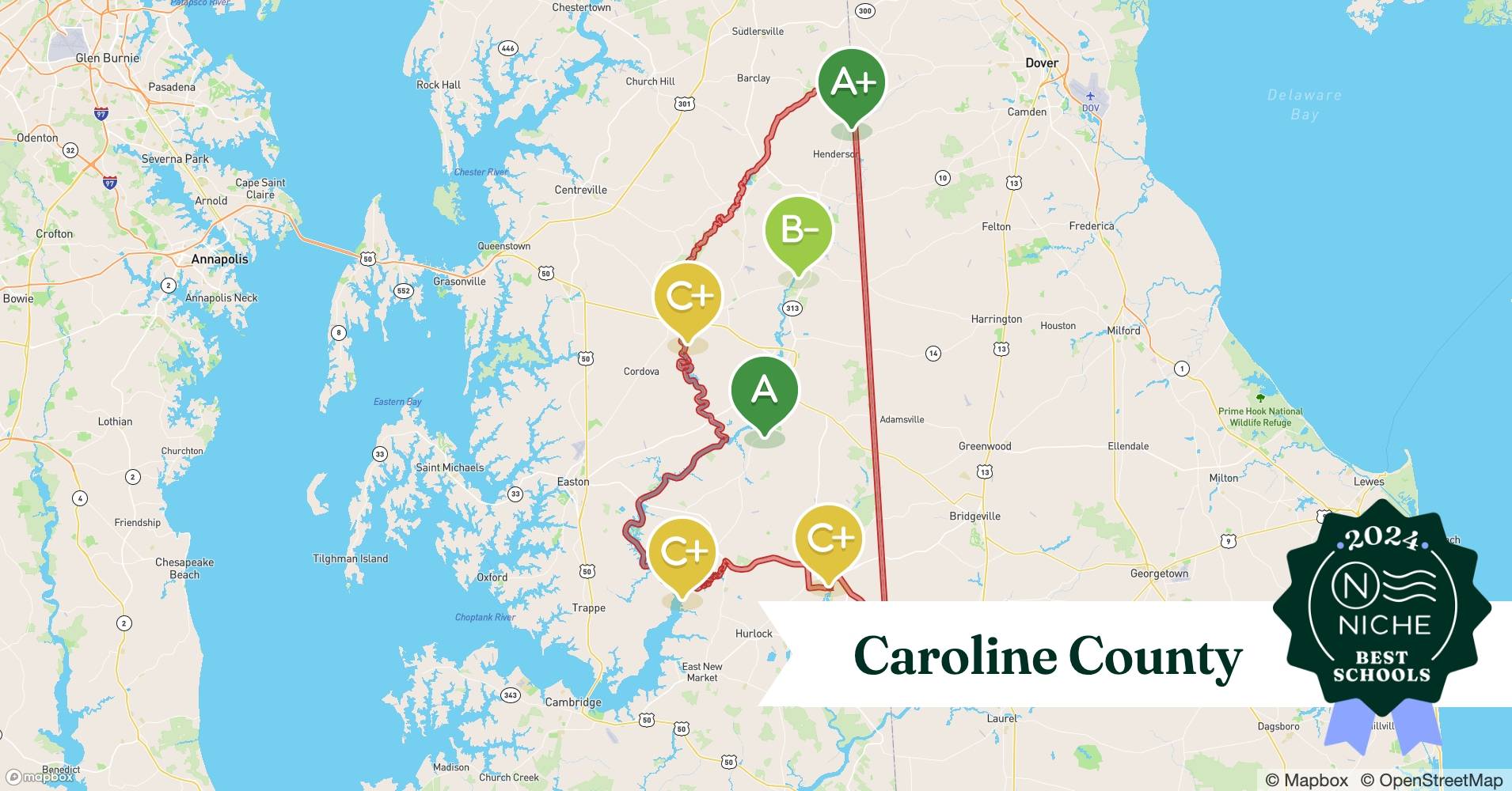 School Districts in Caroline County, MD - Niche